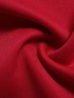 Keyhole Neck Mini Dress For Women - Red Elegant Padded Shoulder Long Sleeve Slim Fit Bodycon - Spring Date Night 2026