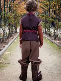 Kids Halloween Costumes Coffee Brown Halloween Set Adult's Polyester Fiber Polyester Top Pants