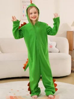 Kids Halloween Costumes Green Halloween Jumpsuit Kid's Polyester Fiber Polyester Jumpsuit