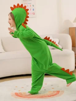 Kids Halloween Costumes Green Halloween Jumpsuit Kid's Polyester Fiber Polyester Jumpsuit