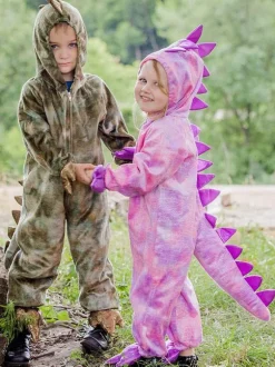 Kids Halloween Costumes Rose Dinosaur Polyester Jumpsuit Holiday Costume