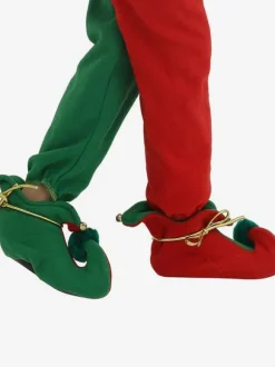 Kids Christmas Costume Red Polyester Fiber Top Hat Pants 3-Piece Set Christmas Holidays Costumes