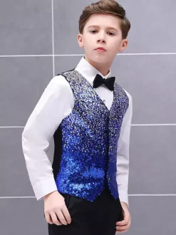Kids Halloween Costumes Red Halloween Polyester Fiber Polyester Set Kid's Shirt Cravat