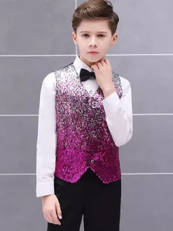 Kids Halloween Costumes Red Halloween Polyester Fiber Polyester Set Kid's Shirt Cravat