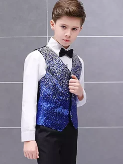 Kids Halloween Costumes Red Halloween Polyester Fiber Polyester Set Kid's Shirt Cravat