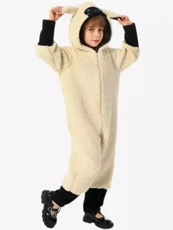 Kids Sheep Kigurumi Onesie Pajamas Animal Polyester Jumpsuit