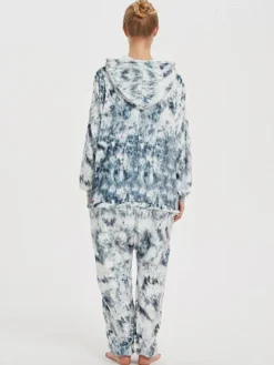 Kigurumi Pajamas Onesie For Adult Polyester Cat Pattern Grey Kigurumi Costumes