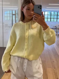Knitted Cardigan Sweater With Drop Shoulder And Long Sleeve For Women 2026