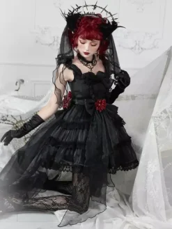 Kuro Lolita Polyester Sleeveless Jumper Lolita Dress