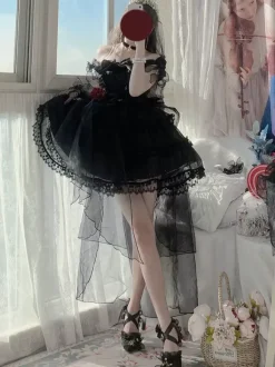 Kuro Lolita Polyester Sleeveless Jumper Lolita Dress