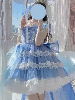 Kuro Lolita Polyester Sleeveless Jumper Lolita Dress