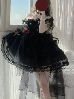 Kuro Lolita Polyester Sleeveless Jumper Lolita Dress