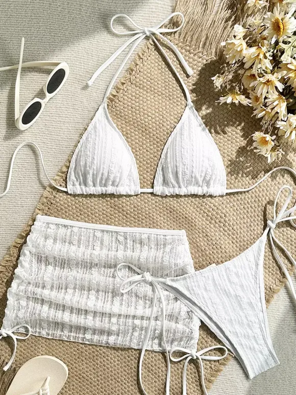 Lacce Bikini Set With Mini Skirt Cover-up For Beach And Summer Fun 2026