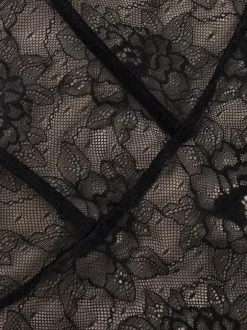 Lace Corset Dress For Women - Black Off Shoulder Long Sleeve Bodycon Mini Dress - Spring Clubwear Evening Party 2026