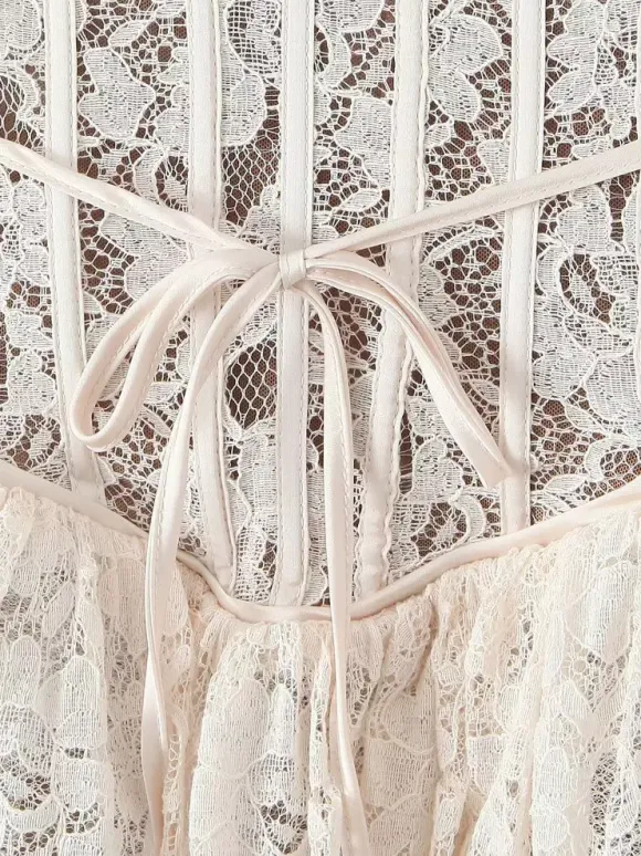 Lace Corset Mini Dress Sweetheart Collar A-line Birthday Party Sexy Strap Dress 2026