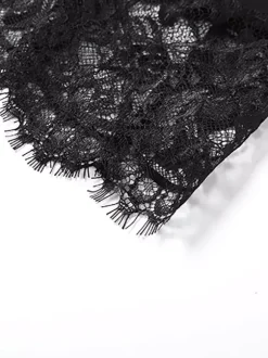 Lace Trim Slip Dress For Women - Black Ribbed Sleeveless Cami Mini Sundress - Summer Party Night Out 2026