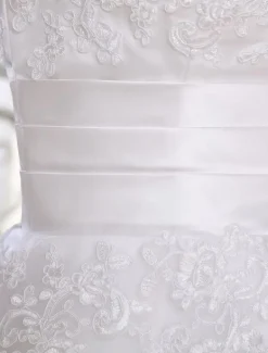 Lace Wedding Dress Illusion Half Sleeve Tea Length Bridal Dress Free Customization