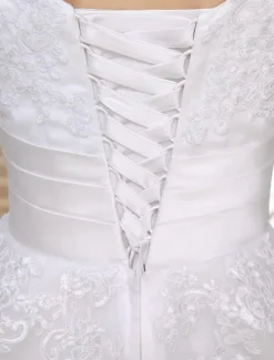 Lace Wedding Dress Illusion Half Sleeve Tea Length Bridal Dress Free Customization