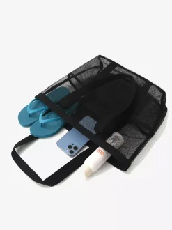 Large Capacity Mesh Beach Bag Multifunctional Travel Portable Shoulder Storage Bag 2026