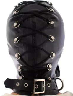 Latex Hood with Eyes & Mouth Opened and Back Laced up