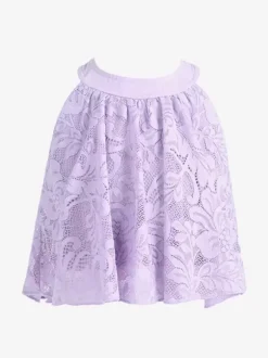 Latin Dance Dresses Purple Girl's Set Polyester Top Skirt Dancing Wear