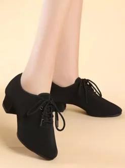 Latin Dance Shoes Black Closed Toe Women's Dance Shoes