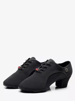 Latin Dance Shoes Black Closed Toe Ballroom Dance Shoes