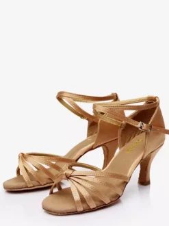 Latin Dance Shoes Black Peep Toe Women's Dance Shoes