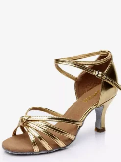 Latin Dance Shoes Black Peep Toe Women's Dance Shoes