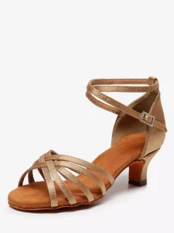 Latin Dance Shoes Black Peep Toe Women's Dance Shoes