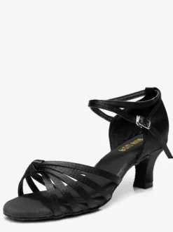 Latin Dance Shoes Brown Peep Toe Women's Dance Shoes