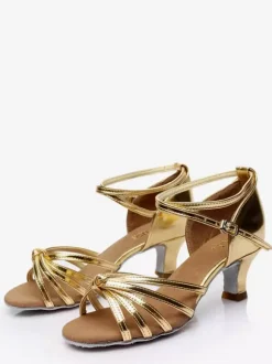 Latin Dance Shoes Brown Peep Toe Women's Dance Shoes
