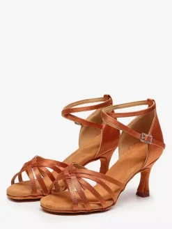 Latin Dance Shoes Nude Peep Toe Women's Dance Shoes