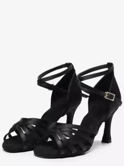 Latin Dance Shoes Nude Peep Toe Ballroom Dance Shoes