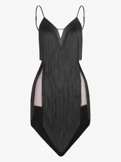 Latin Dance Costume Avocado Green Women's Fringe Dress Sexy Polyester Dress Dancing Wear