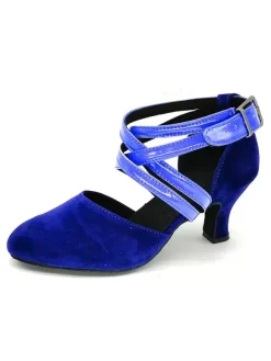 Latin Dance Shoes Black Round Toe Criss Cross Dancing Shoes Ballroom Dance Shoes For Women