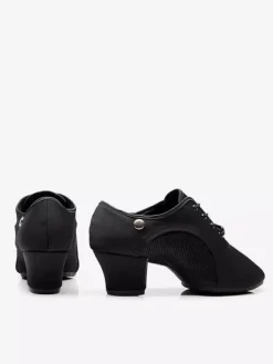 Latin Dance Shoes Polyester Black Closed Toe Women's Dance Shoes