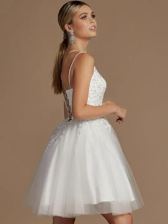 Lavender Homecoming Dress 2026 Short A-Line Jewel Neck Lace Tight Homecoming Outfits Free Customization