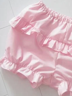 Light Blue Lolita Bloomers Ruffles Cotton Lolita Shorts For Women