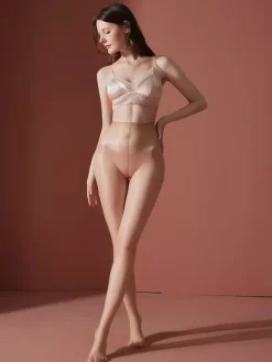Lingerie Hosiery Pantyhose Women Nude Sheer Glossy Seamless High-Density Shine