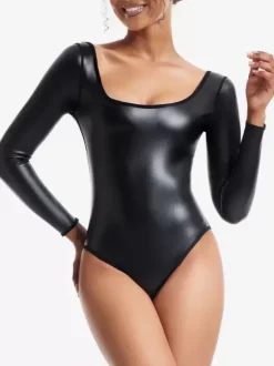 Lingerie Shapewear Black Long Sleeve Body Shaper