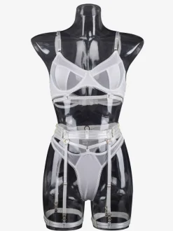 Lingerie Bras Bra For Woman Black 3-Piece Sexy Hot Underwear