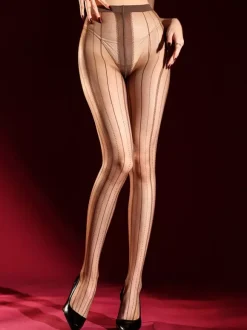 Lingerie Hosiery Pantyhose Sexy Black Sheer Stripes Ultra-Thin Tights