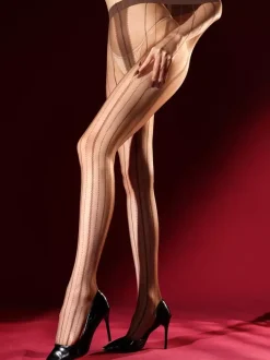 Lingerie Hosiery Pantyhose Sexy Black Sheer Stripes Ultra-Thin Tights