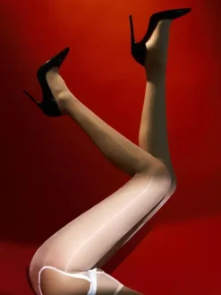 Lingerie Sexy Pantyhose Open-Crotch Sheer Tights Ultra Thin Glossy Black With Aurora Shine Hosiery