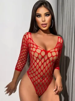 Lingerie Teddies Cut Out Red Teddies For Women