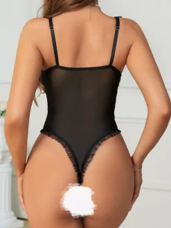 Lingerie Teddies Floral Print Lace Backless Black Sexy Teddies For Women