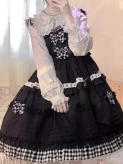 Lolita Specials sweet Lolita Lolita Dresses Costumes Sweet Lolita Dress Polyester Sleeveless Bows Jumper Sweet Light Sky Blue Lolita Dress Tea Party