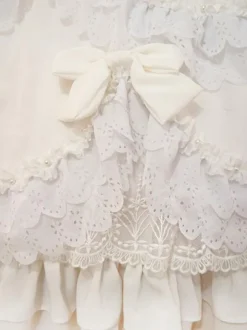 Lolita Wedding Dress Lolita SK Ecru White Ruffles Bows Lolita Skirts