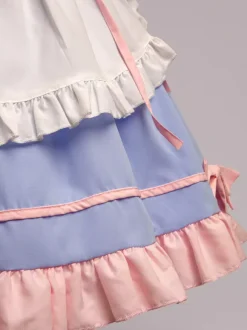 Lolita Pink Maid Outfit Suit Sweet Uniform Princess Dress Set Cosplay Costumes
